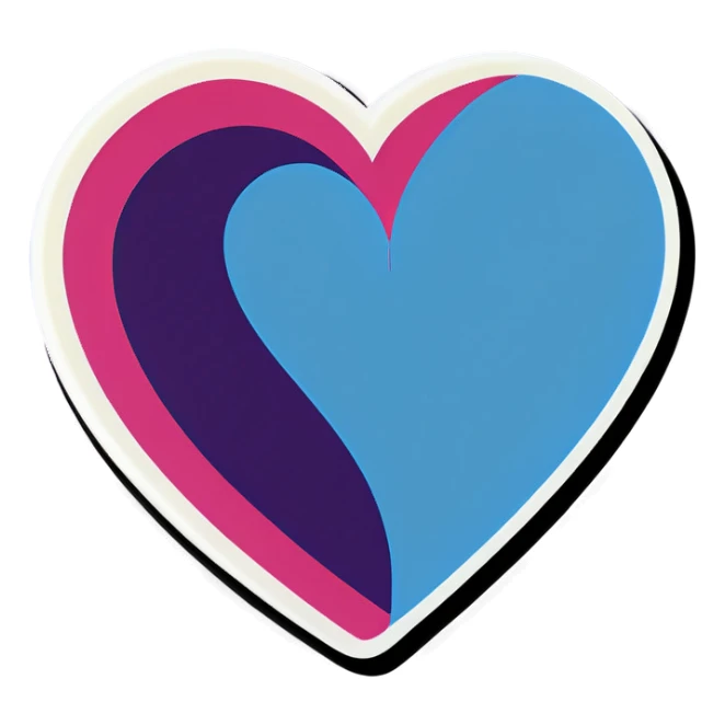 Pop art blue heart sticker