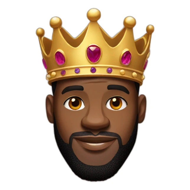 Lebron James with a crown sticker