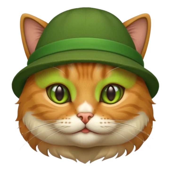 cat  with green hat sticker