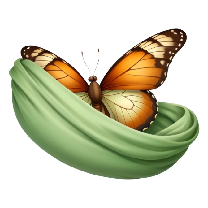 Butterfly in cocoon sticker