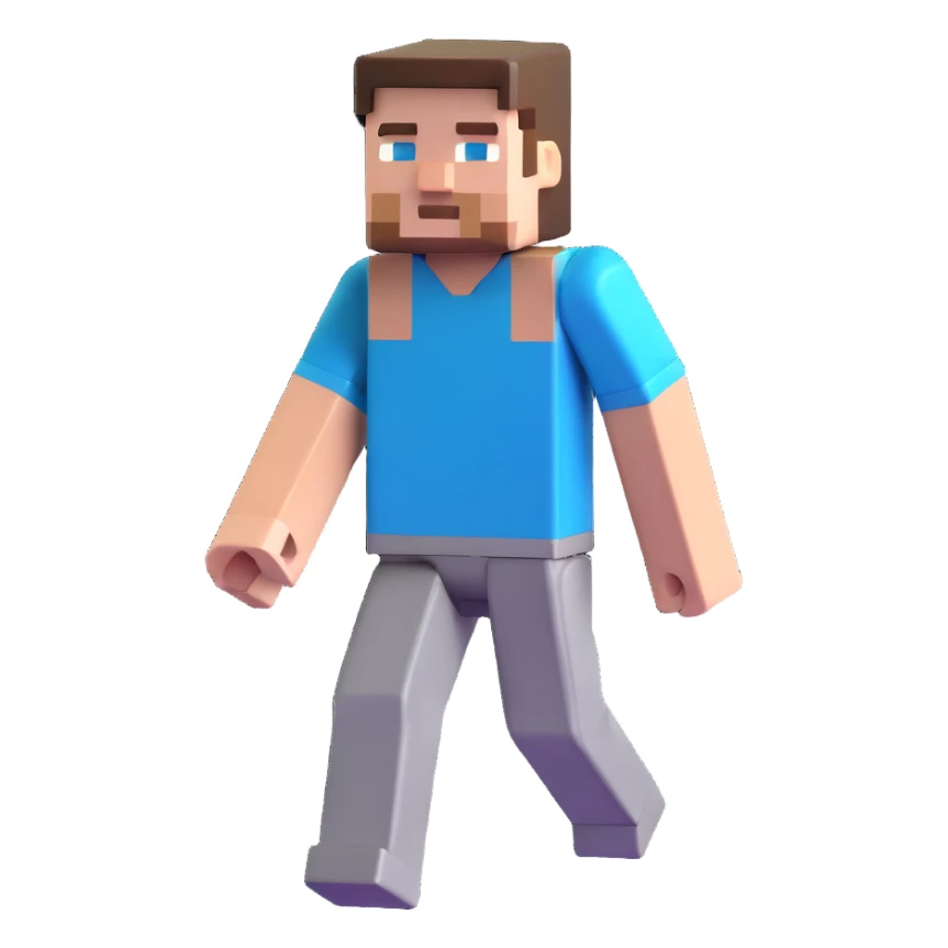 Minecraft Steve character sticker