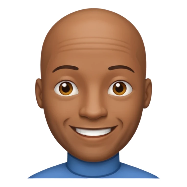 bald black man sticker