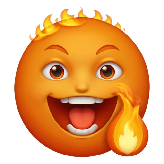 Bite lip fire sticker