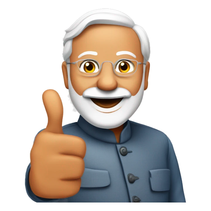 Narendra modi showing thumbs up  sticker