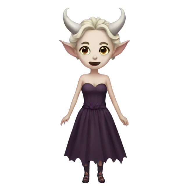 demon in dress sticker