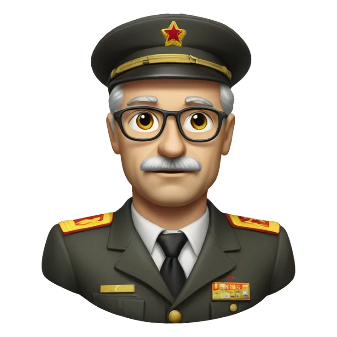 soviet engineer diplomat full scale photoealistic serious sticker