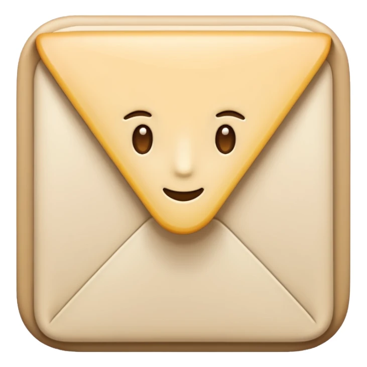 Letter color pale beige creamy sticker