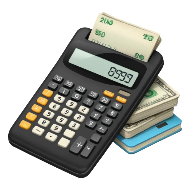 Stack of Bills + Calculator  sticker