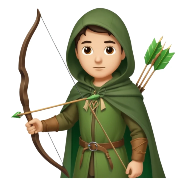 The classic hunter image with bow and arrow sticker