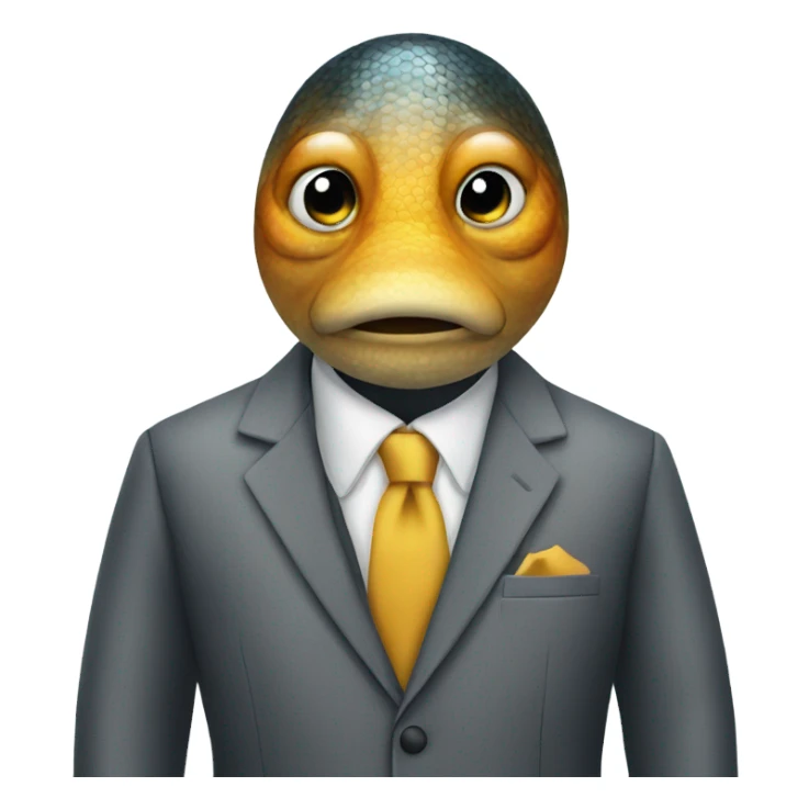 Fish in a suit sticker