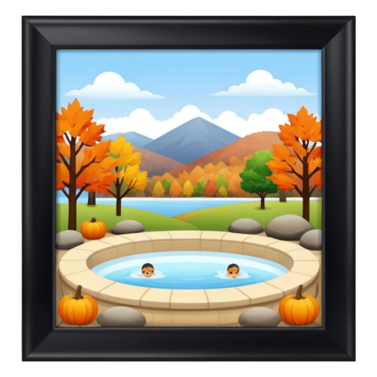 Fall spa day scenery  sticker