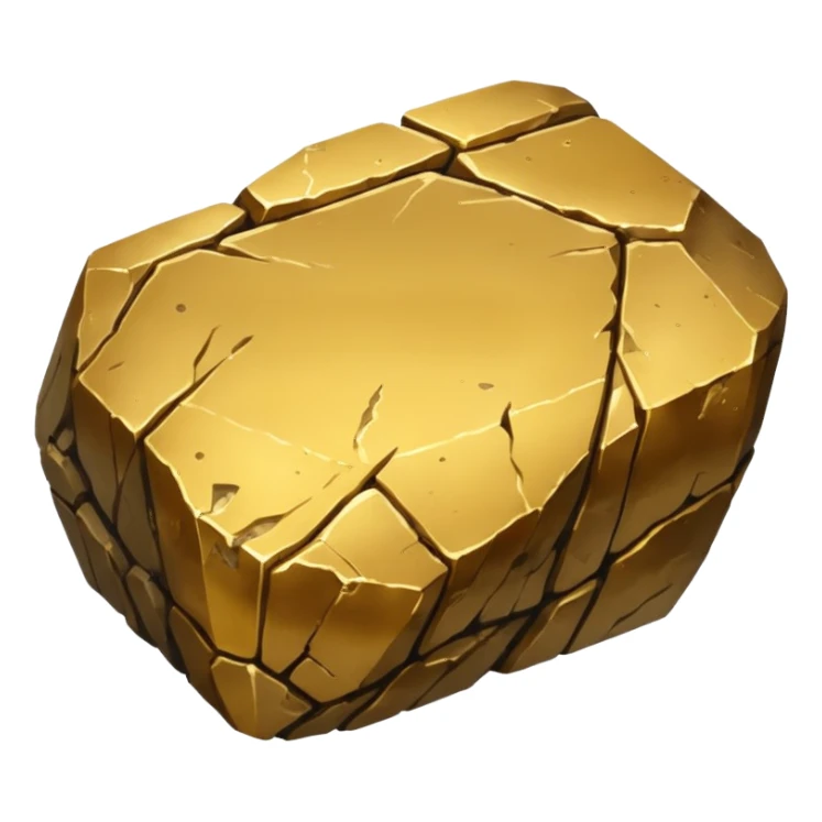Gold ore with stone  sticker