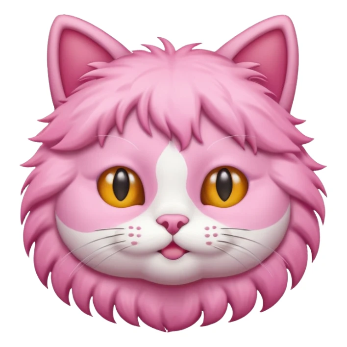 a cute pink cat icon sticker