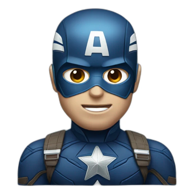Captain America with face mask sticker