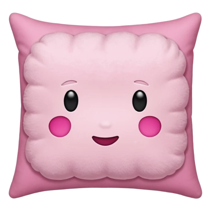 Make a pink pillow with no face sticker