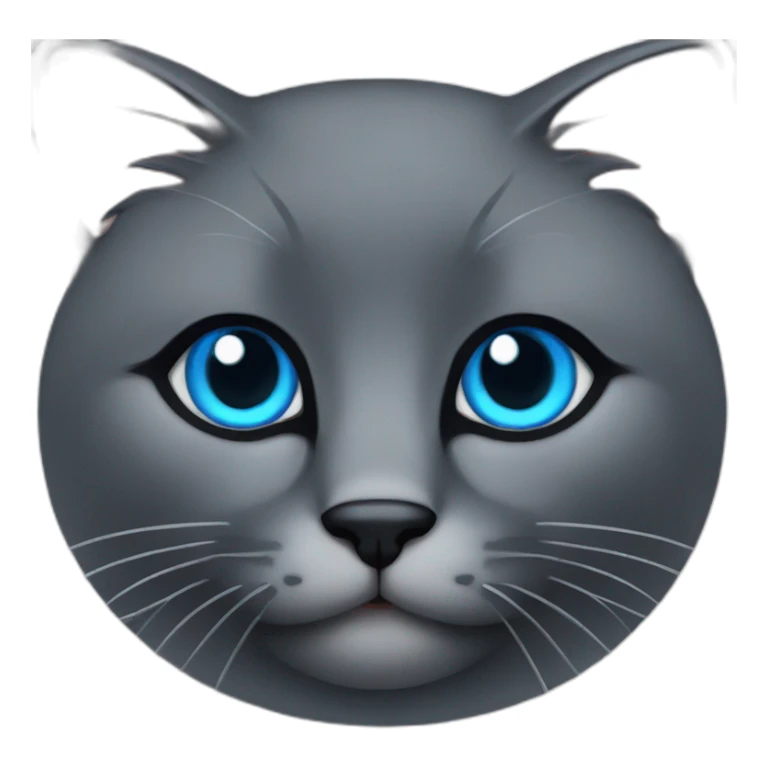 Cat blue eyes black cat  sticker