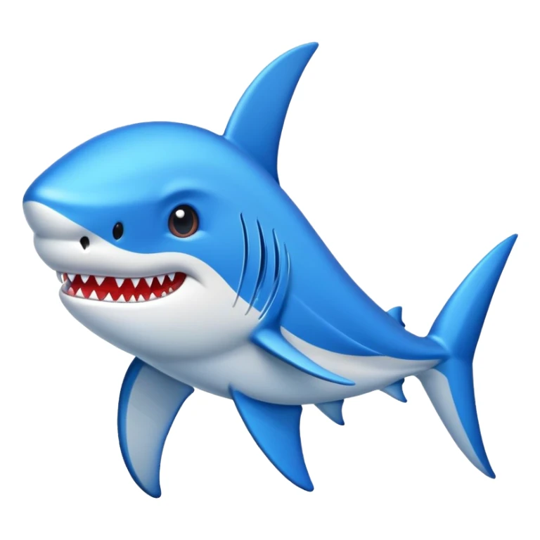 Tiburón con tenis azules  sticker