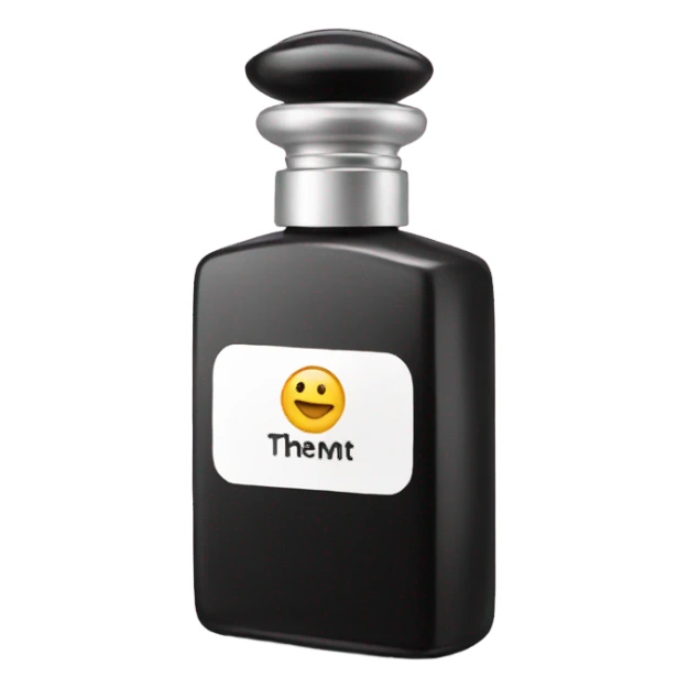 cute perfume emoji with black cap sticker