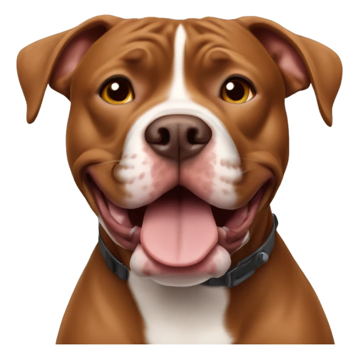 brown pitbull sticker