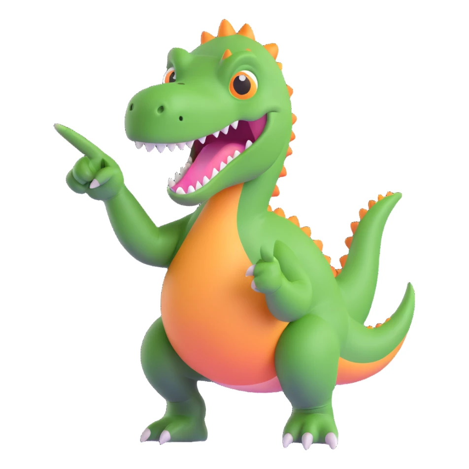 dinosaur flipping the bird sticker