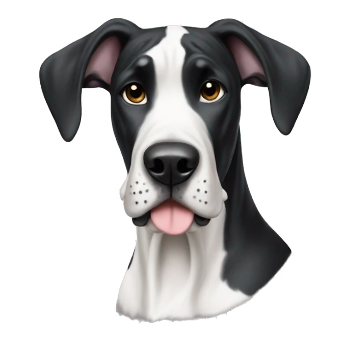 Black and white great Dane sticker