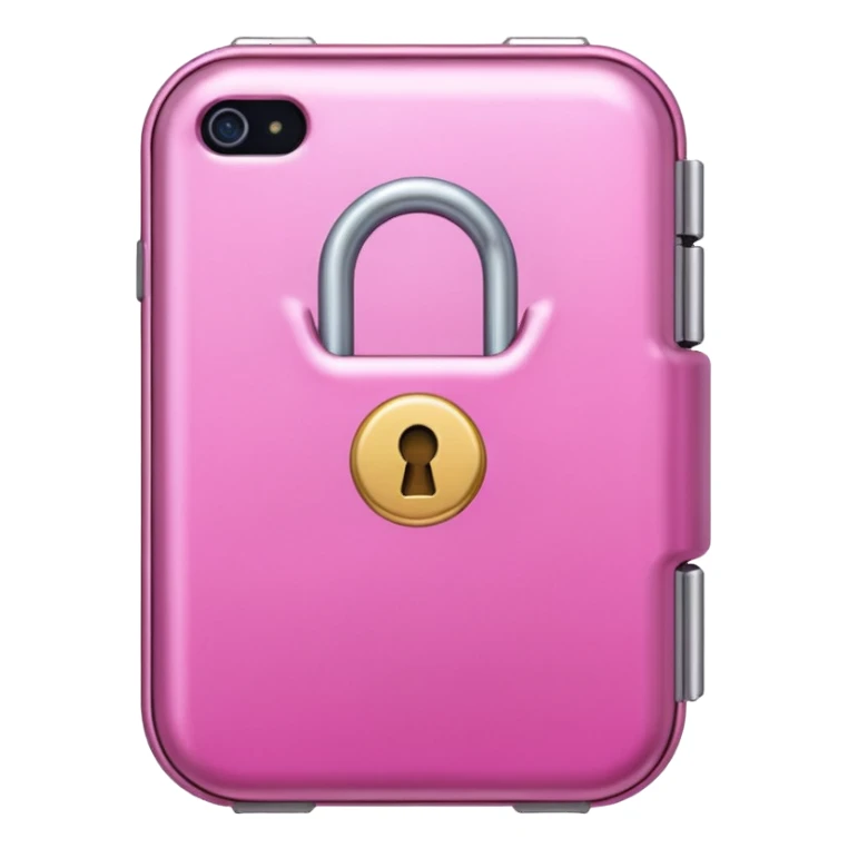locked pink case sticker