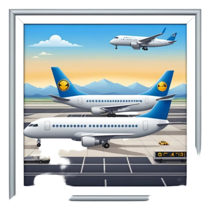 international airport sticker