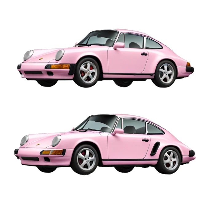 Light pink Porsche 911 sticker