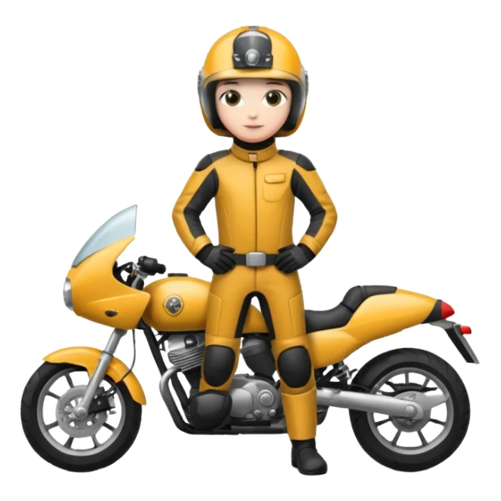motorcycle human with helmet full body sticker