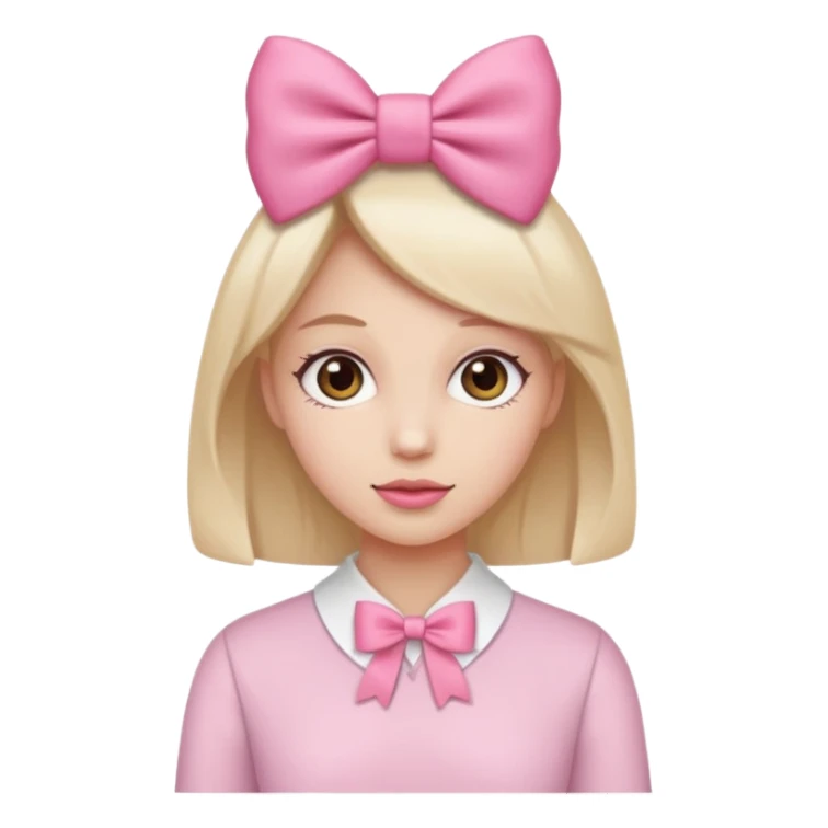 Moño Rosa femenino  sticker