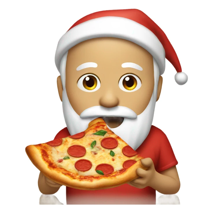 Santa Eating Pizza sticker