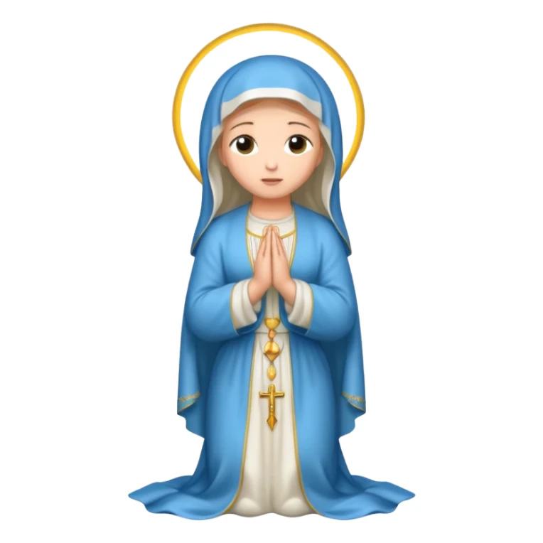 fullbody Virgin Mary praying, front view, variation 2 sticker