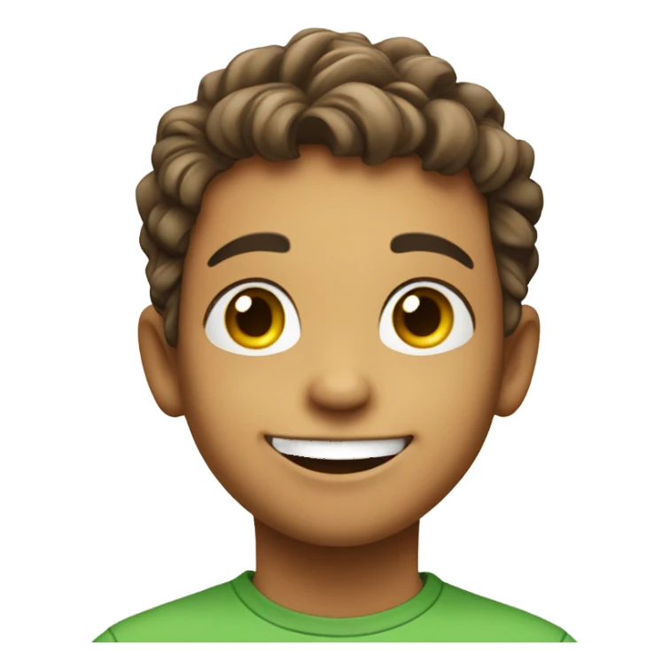 happy boy solo portrait sticker