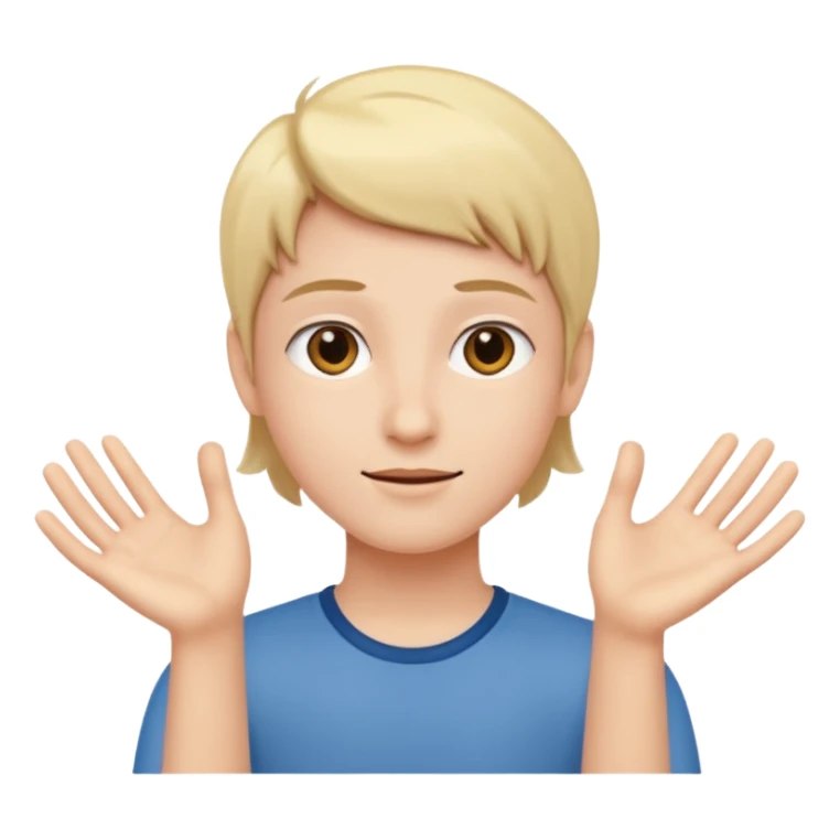 Younger out with hands spreading  sticker