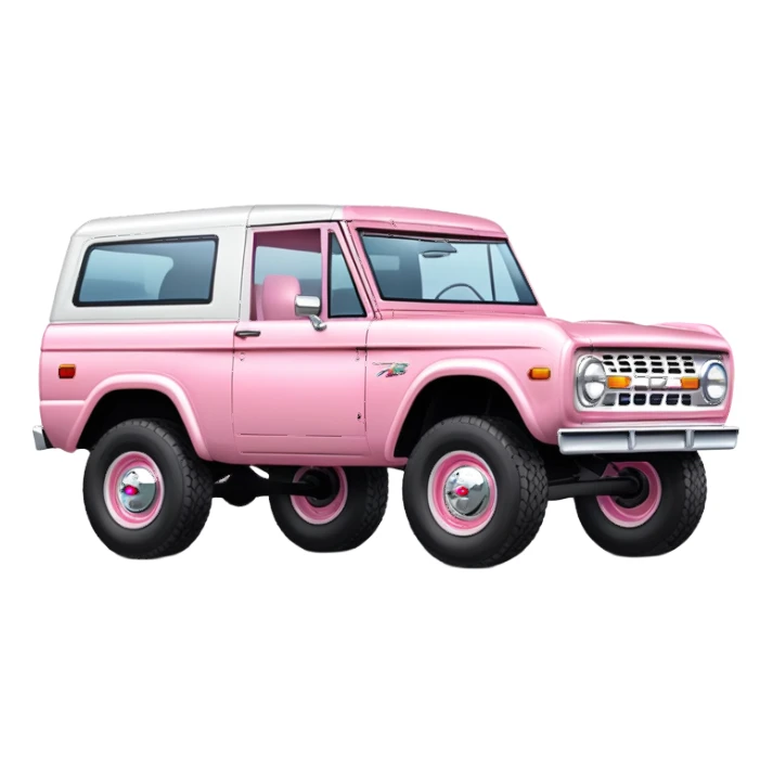 Light pink bronco truck sticker