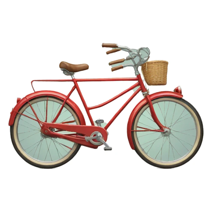  vintage red bike sticker