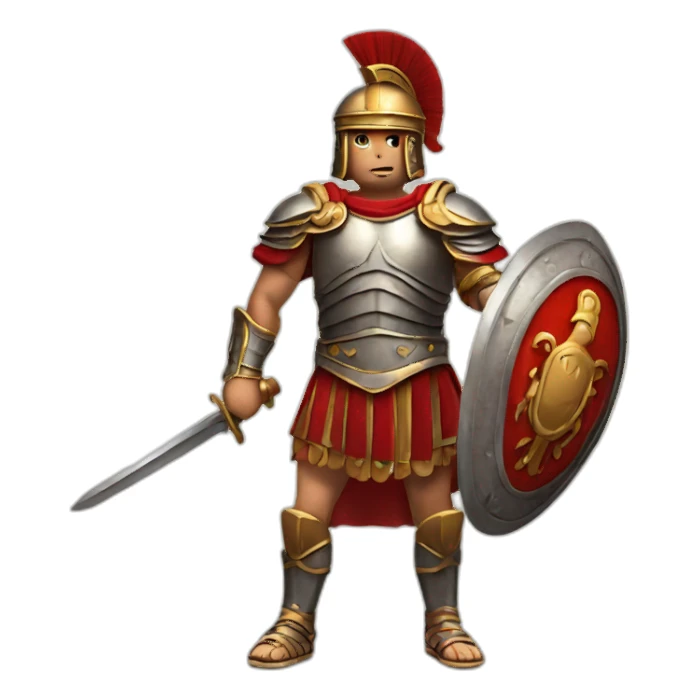 roman warrior with sword sticker