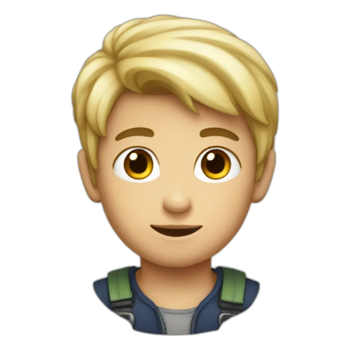 niño sobre un cohete sticker