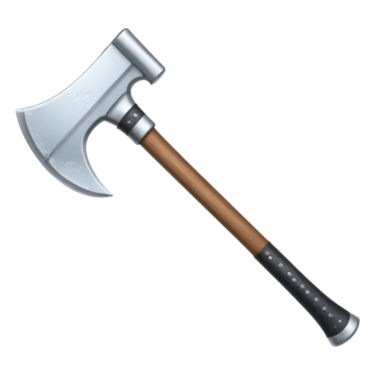 Axe with snow sticker