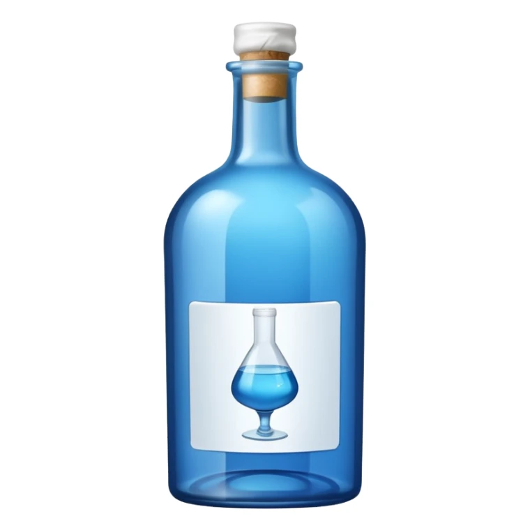 Blue Alcohol bottle sticker
