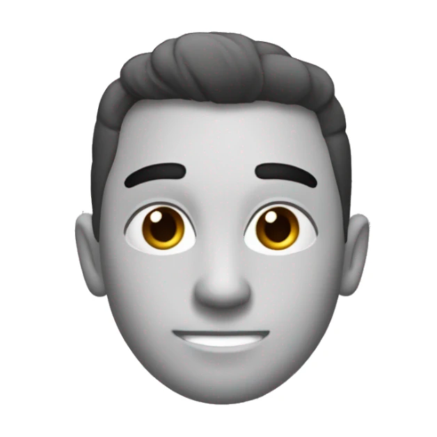 Белая Собака с черными ушами, глазами и носом улыбается  sticker