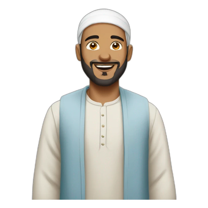 Muslim man like up sticker