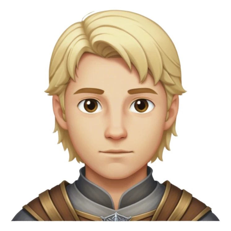 Medieval DnD themed blonde male sticker