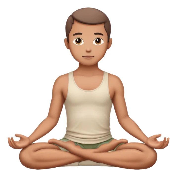 wellness meditation person in lotus position sticker