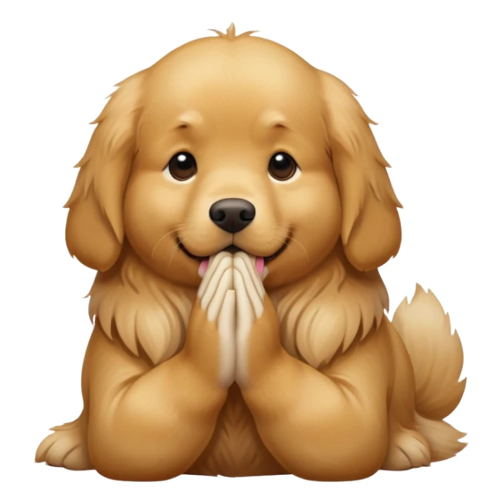 Golden retriever praying  sticker