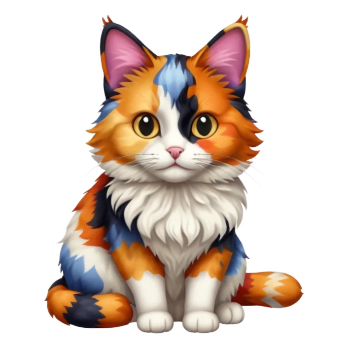 Harlequin Calico Cat sticker