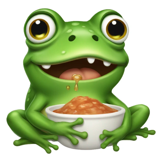 frog pepe is crying and eating sticker