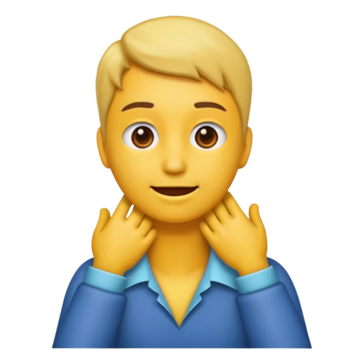 hands on neck emoji sticker