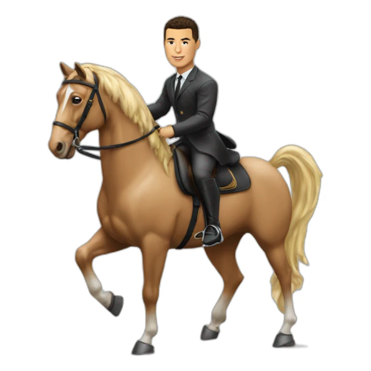 ronaldo sur un cheval sticker