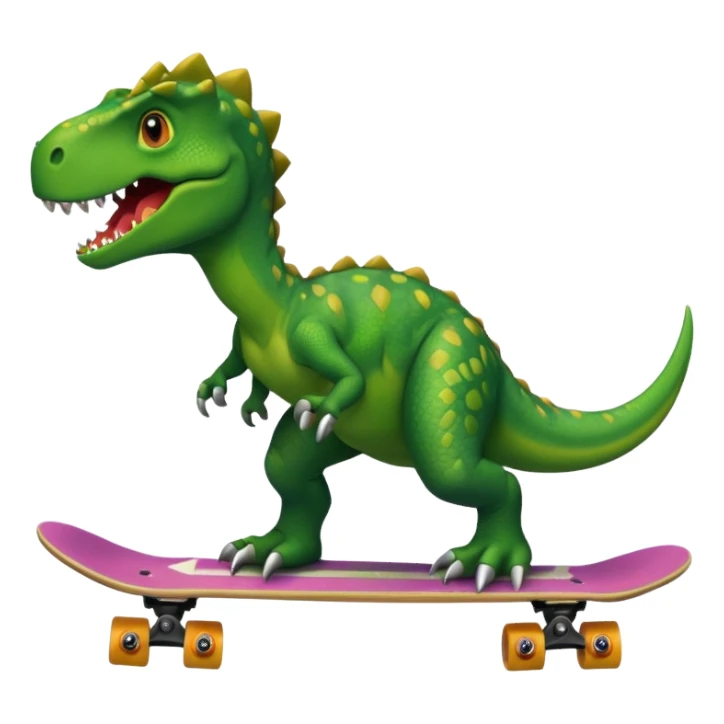 Dinosaur on a skateboard sticker